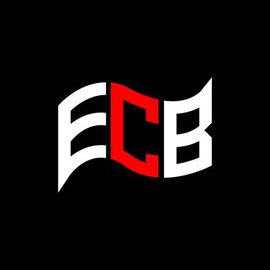 ECB logo tasarımı, ECB basit ve modern logo. ECB lüks alfabe tasarımı  