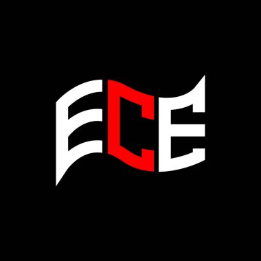 ECE logo tasarımı, ECE basit ve modern logo. ECE lüks alfabe tasarımı  