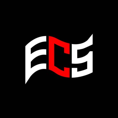 ECS logo tasarımı, ECS basit ve modern logo. ECS lüks alfabe tasarımı  