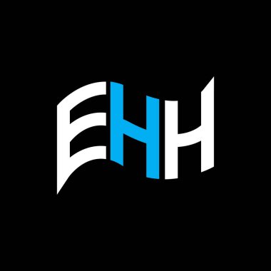 EHH logo tasarımı, EHH basit ve modern logo. EHH lüks alfabe tasarımı  