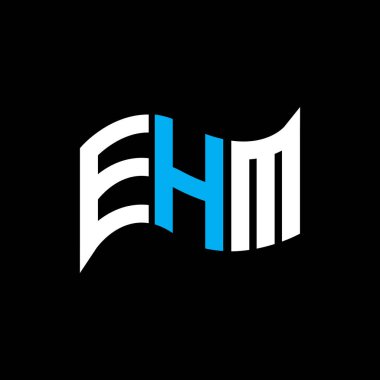 EHM logo tasarımı, EHM basit ve modern logo. EHM lüks alfabe tasarımı  