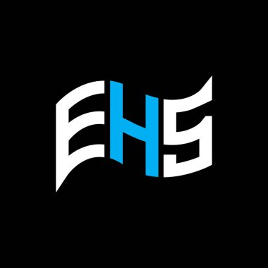 EHS logo tasarımı, basit ve modern EHS logosu. EHS lüks alfabe tasarımı  