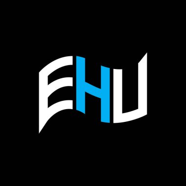 EHU logo tasarımı, EHU basit ve modern logo. EHU lüks alfabe tasarımı  