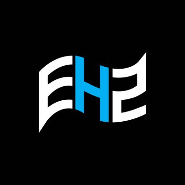 EHZ logo tasarımı, EHZ basit ve modern logo. EHZ lüks alfabe tasarımı  