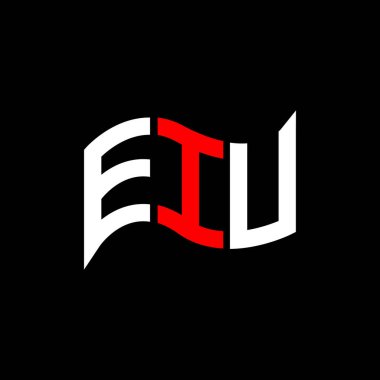 EIU logo tasarımı, EIU basit ve modern logo. EIU lüks alfabe tasarımı  