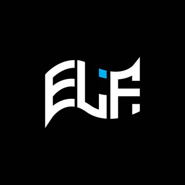 ELF logo tasarımı, ELF basit ve modern logosu. ELF lüks alfabe tasarımı  