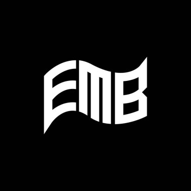 EMB logo tasarımı, EMB basit ve modern logo. EMB lüks alfabe tasarımı  