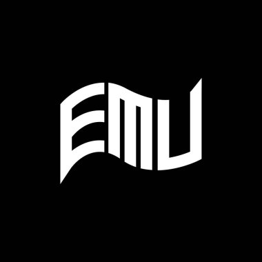 EMU logo tasarımı, EMU basit ve modern logosu. EMU lüks alfabe dizaynı  