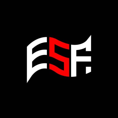 ESF logo tasarımı, ESF basit ve modern logo. ESF lüks alfabe tasarımı  