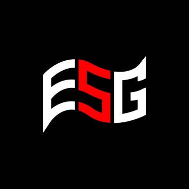 ESG logo tasarımı, ESG basit ve modern logo. ESG lüks alfabe tasarımı  