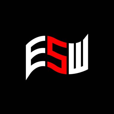 ESW logo tasarımı, ESW basit ve modern logo. ESW lüks alfabe tasarımı  