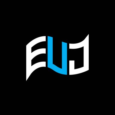 EUJ logo tasarımı, EUJ basit ve modern logo. EUJ lüks alfabe tasarımı  