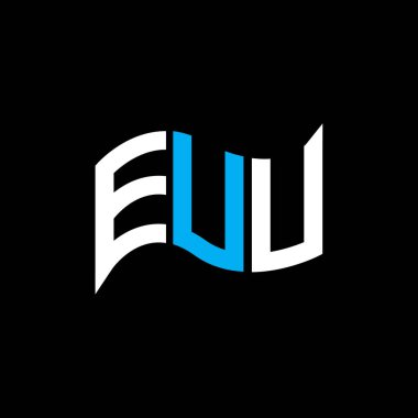 EUU logo tasarımı, EUU basit ve modern logosu. EUU lüks alfabe tasarımı  