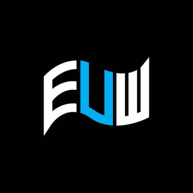 EUW logo tasarımı, EUW basit ve modern logo. EUW lüks alfabe tasarımı  