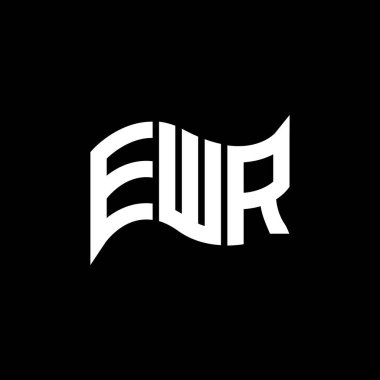 EWR logo tasarımı, EWR basit ve modern logo. EWR lüks alfabe tasarımı  