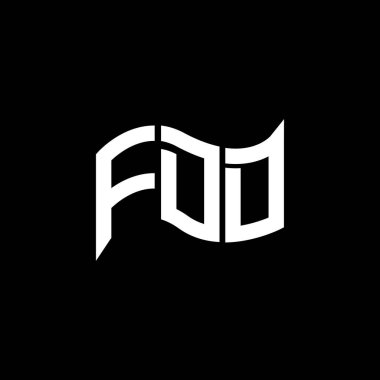 FDD logo tasarımı, FDD basit ve modern logo. FDD lüks alfabe tasarımı  