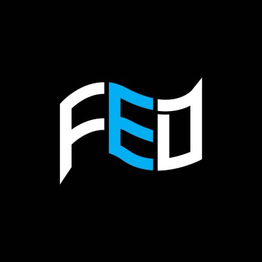 FED logo tasarımı, basit ve modern FED logosu. FED lüks alfabe tasarımı  