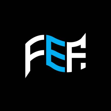 FEF logo tasarımı, FEF basit ve modern logosu. FEF lüks alfabe tasarımı  