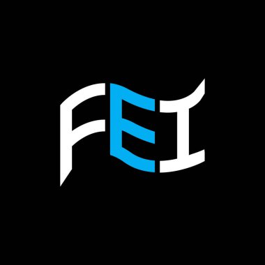 FEI logo tasarımı, FEI basit ve modern logosu. FEI lüks alfabe tasarımı  