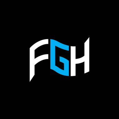 FGH logo tasarımı, FGH basit ve modern logo. FGH lüks alfabe tasarımı  
