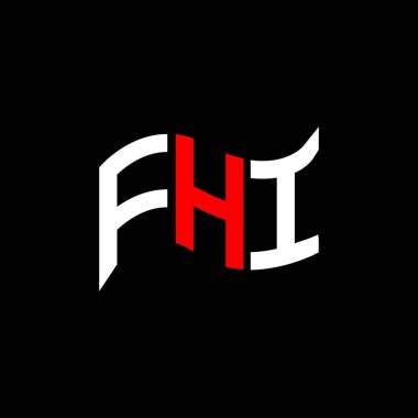 FHI logo tasarımı, FHI basit ve modern logo. FHI lüks alfabe tasarımı  