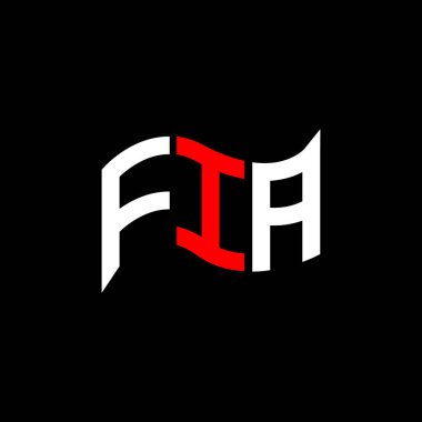 FIA logo tasarımı, FIA basit ve modern logo. FIA lüks alfabe tasarımı  