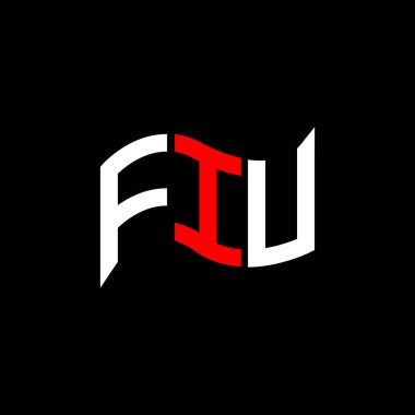 FIU logo tasarımı, FIU basit ve modern logo. FIU lüks alfabe tasarımı  