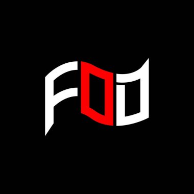 FOD logo tasarımı, FOD basit ve modern logo. FOD lüks alfabe tasarımı  