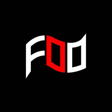FOO logo tasarımı, FOO basit ve modern logo. FOO lüks alfabe tasarımı  