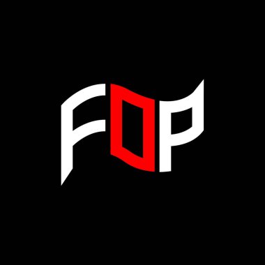 FOP logo tasarımı, FOP basit ve modern logo. FOP lüks alfabe tasarımı  