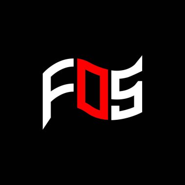 FOS logo tasarımı, FOS basit ve modern logo. FOS lüks alfabe tasarımı  