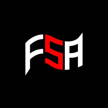 FSA logo tasarımı, FSA basit ve modern logosu. FSA lüks alfabe tasarımı  