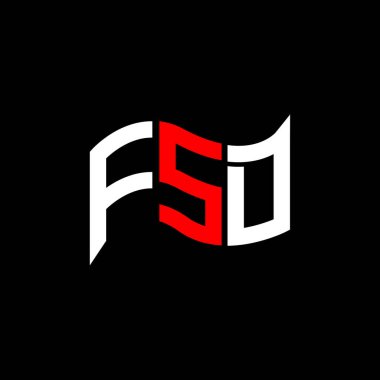 FSD logo tasarımı, FSD basit ve modern logo. FSD lüks alfabe tasarımı  