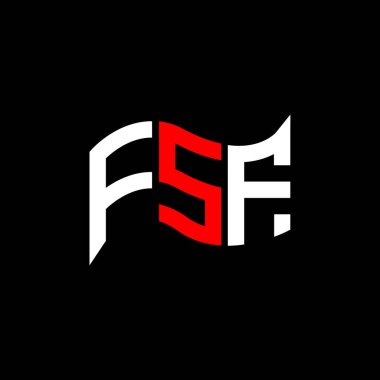 FSF logo tasarımı, FSF basit ve modern logo. FSF lüks alfabe tasarımı  