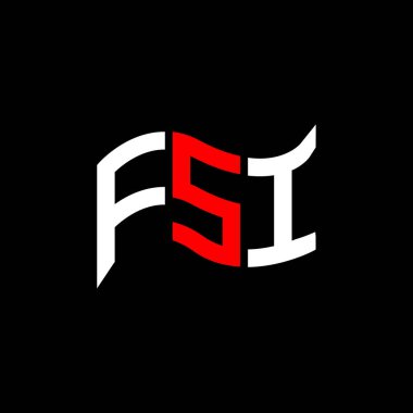 FSI logo tasarımı, FSI basit ve modern logo. FSI lüks alfabe tasarımı  