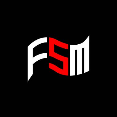FSM logo tasarımı, FSM basit ve modern logo. FSM lüks alfabe tasarımı  