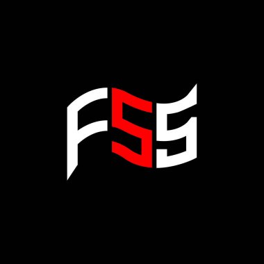 FSS logo tasarımı, FSS basit ve modern logosu. FSS lüks alfabe tasarımı  