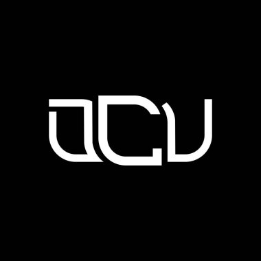 DCU logo tasarımı, DCU basit ve modern logo. DCU lüks alfabe tasarımı  