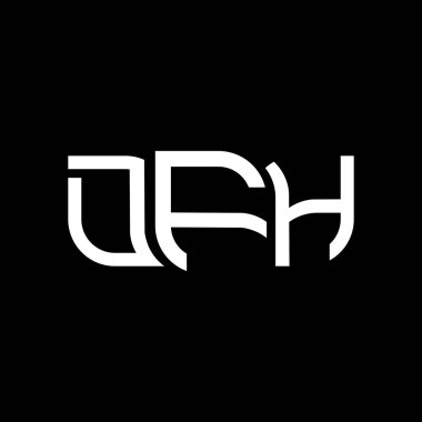 DFH logo tasarımı, DFH basit ve modern logo. DFH lüks alfabe tasarımı  