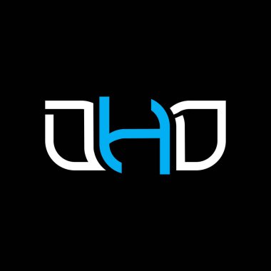 DHD logo tasarımı, DHD basit ve modern logo. DHD lüks alfabe tasarımı  