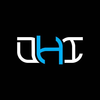 DHI logo tasarımı, DHI basit ve modern logo. DHI lüks alfabe tasarımı  