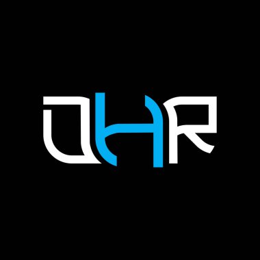 DHR logo tasarımı, DHR basit ve modern logo. DHR lüks alfabe tasarımı  