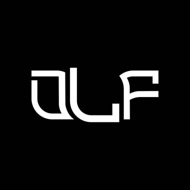 DLF logo tasarımı, DLF basit ve modern logo. DLF lüks alfabe tasarımı  