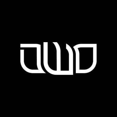 DWO logo design, DWO simple and modern logo. DWO luxurious alphabet design   clipart