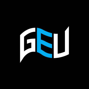 GEU logo tasarımı, GEU basit ve modern logosu. GEU lüks alfabe tasarımı  