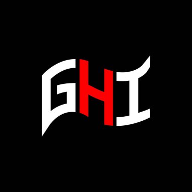 GHI logo tasarımı, GHI basit ve modern logo. GHI lüks alfabe tasarımı  