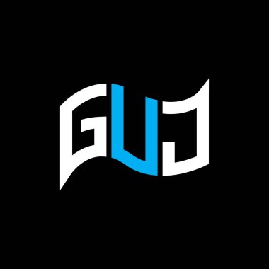 GUJ logo tasarımı, GUJ basit ve modern logo. GUJ lüks alfabe tasarımı  