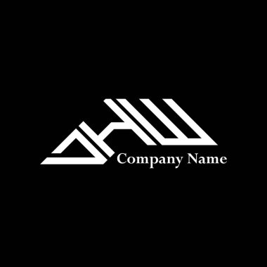 DHW logo tasarımı, DHW basit ve modern logo. DHW lüks alfabe tasarımı  