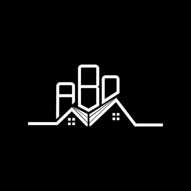 ABO emlak logosu tasarımı, ABO basit ve modern logo. ABO lüks alfabe tasarımı  