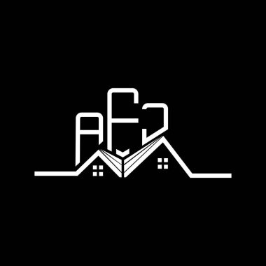 AFJ emlak logosu tasarımı, AFJ basit ve modern logo. AFJ lüks alfabe tasarımı  